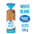 GREAT VALUE WHITE BREAD 570G